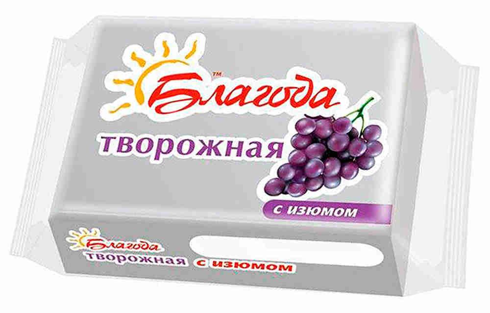 Молокосодержащий продукт Благода с изюмом 23% 200 гр., флоу-пак