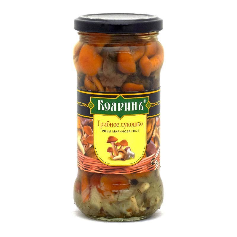 Грибы Бояринъ, Грибное лукошко маринованное, 314 мл., стекло