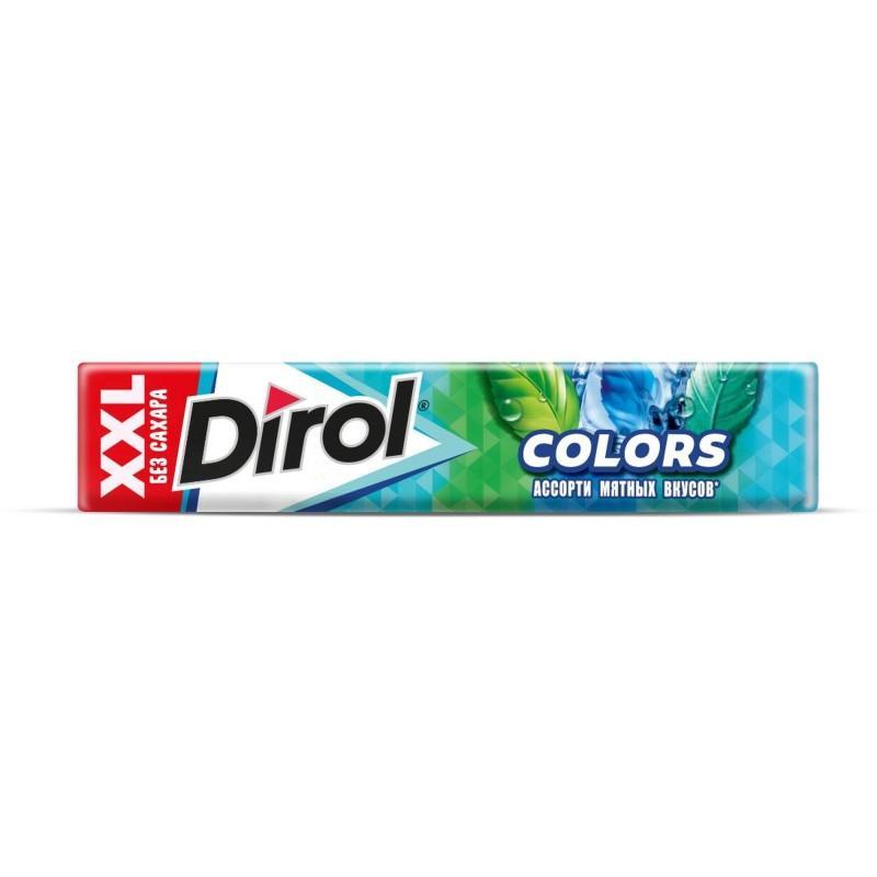 Резинка жевательная Dirol Colors XXL мятное ассорти 19 гр., обертка