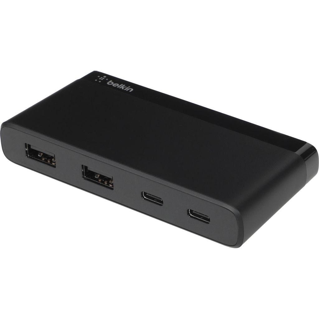 Хаб (разветвитель) Belkin F4U090btBLK, серый