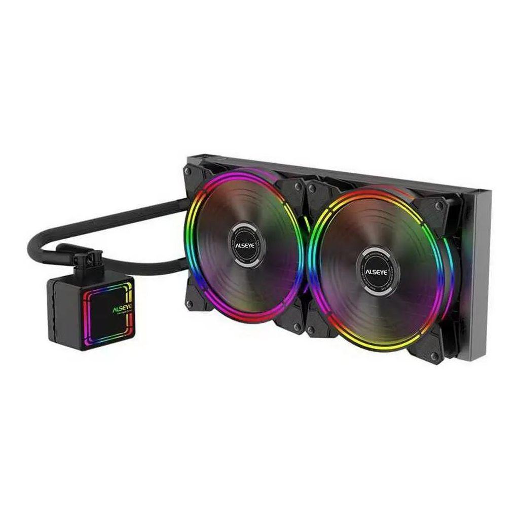 Система водяного охлаждения ALSEYE H280, 4-pin, RGB, 140мм, черный, retail