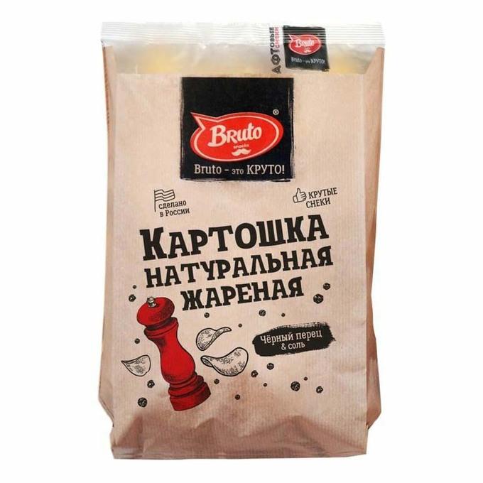 Картошечка Bruto с перцем и солью 60 гр., флоу-пак
