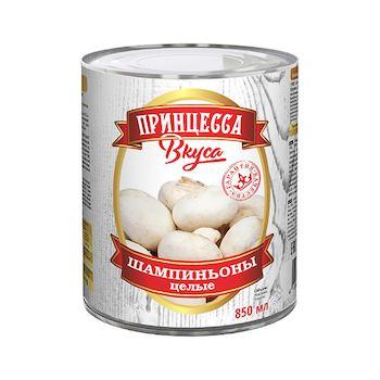 Шампиньоны консервированные целые Принцесса Вкуса 425 мл., ж/б