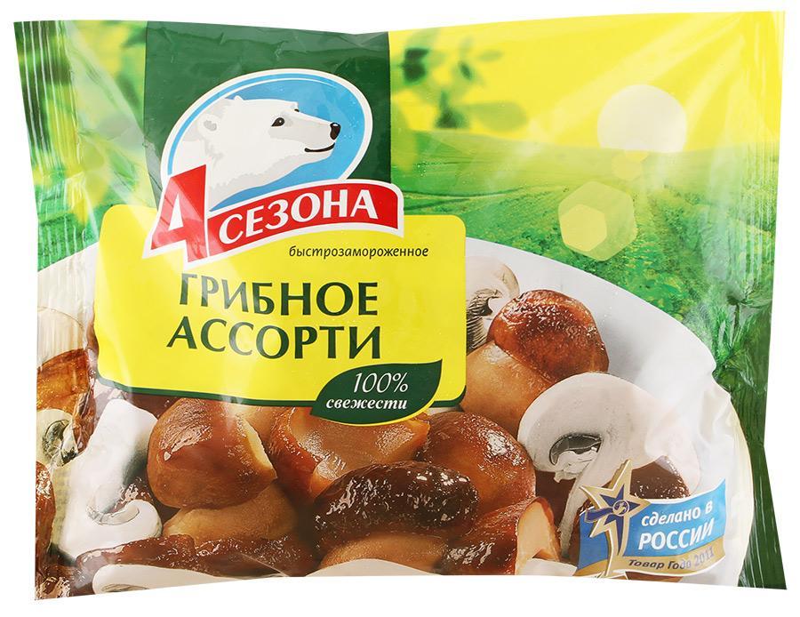 Ассорти 4 Сезона грибное 400 гр., флоу-пак