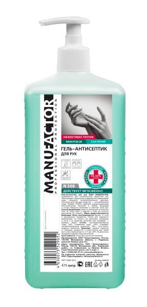 Гель-антисептик для рук MANUFACTOR 1 л., ПЭТ