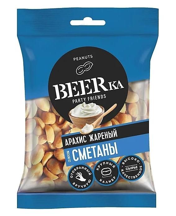 Арахис Beerka сметана 90 гр., флоу-пак
