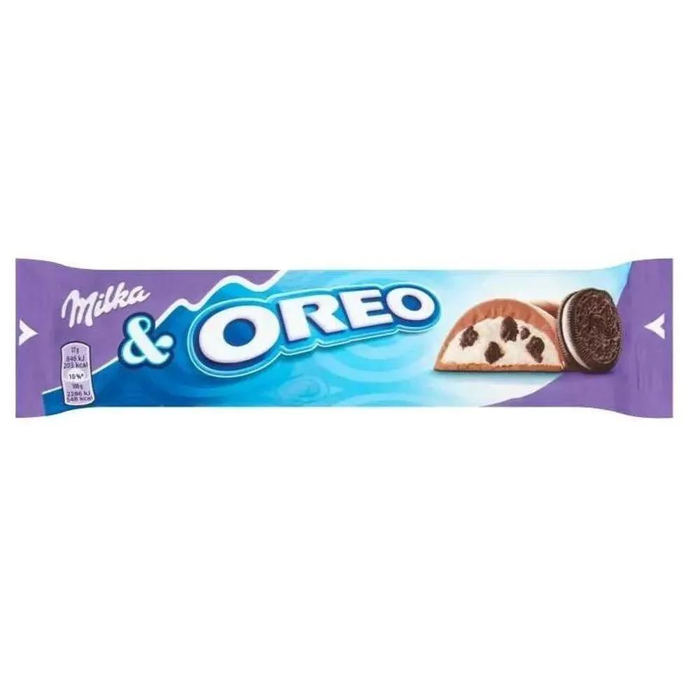 Батончик шоколадный Milka Oreo молочный шоколад 37 гр., флоу-пак