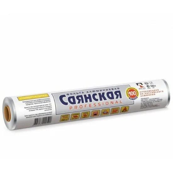 Фольга Саянская, 29см., * 100 м., Стандартная, 9 мкм., эконом, обертка фольга/бумага