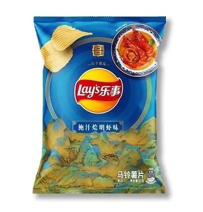 Чипсы Lay's тушеные креветки с соусом абалон 70 гр., флоу-пак