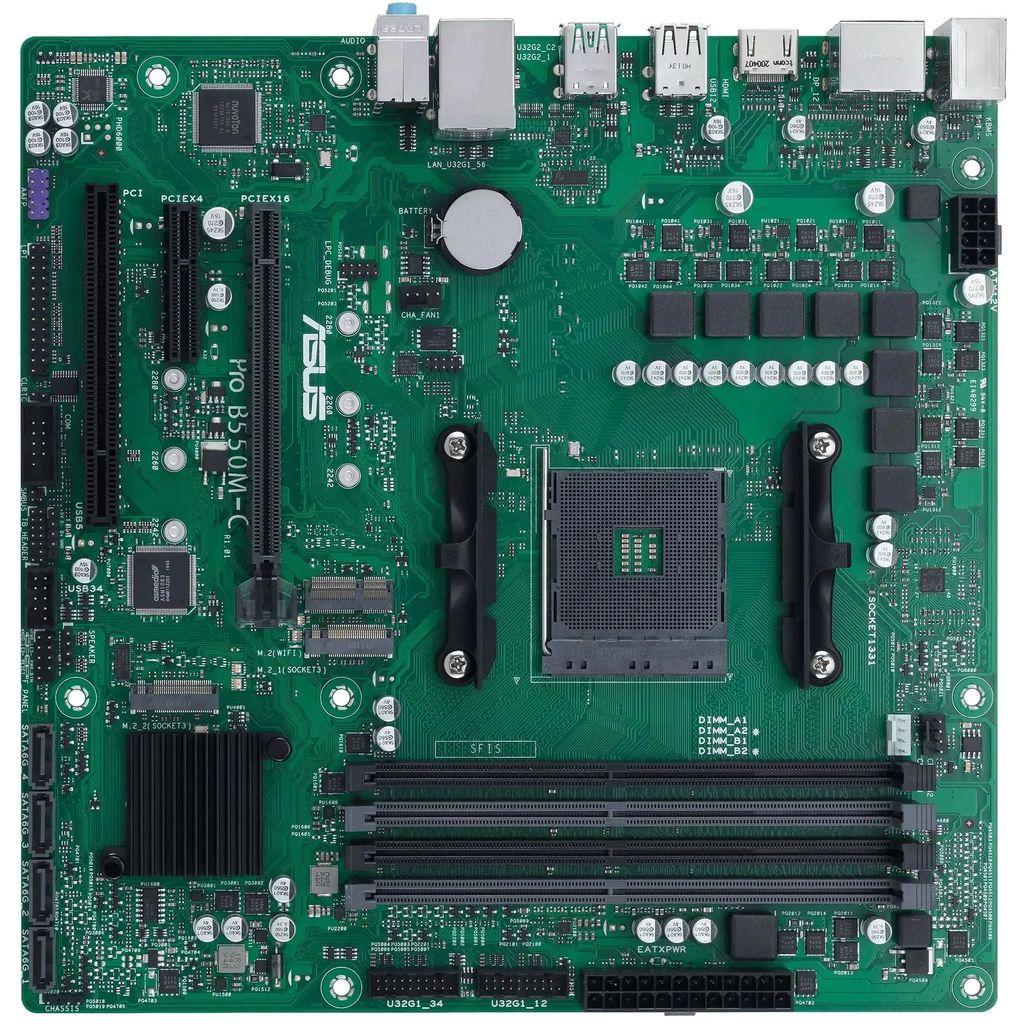 Материнская плата Asus PRO B550M-C/CSM, Socket AM4, AMD B550, mATX, Ret