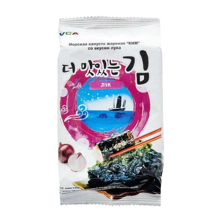 Капуста морская Hokang Onion Ким со вкусом лука жареная 5 гр., флоу-пак