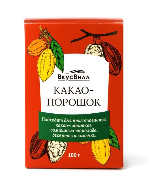 Какао-порошок ВкусВилл 100 гр., картон