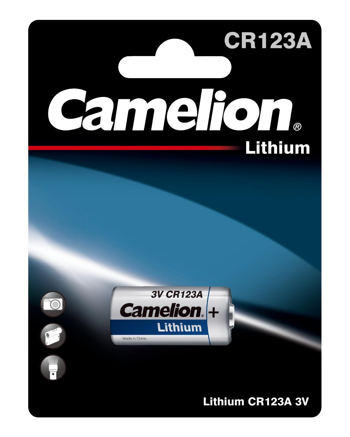 Батарейка Camelion CR123A-BP1 3В 1шт, блистер