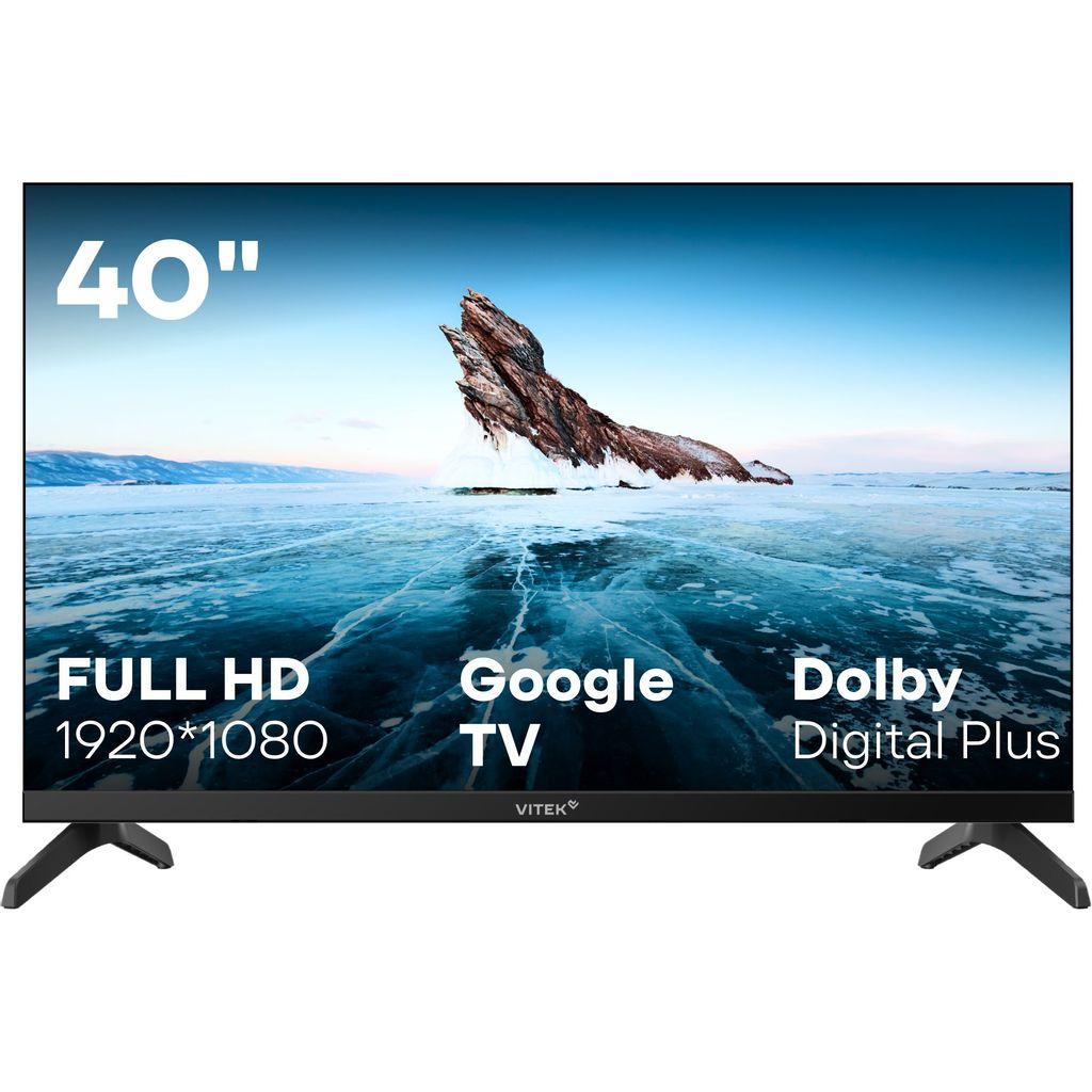 40" Телевизор Vitek VT-40FBS310 FULL HD, СМАРТ ТВ, Google TV, черный