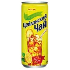 Чай холодный Lotte цейлонский лимон 240 мл., ж/б