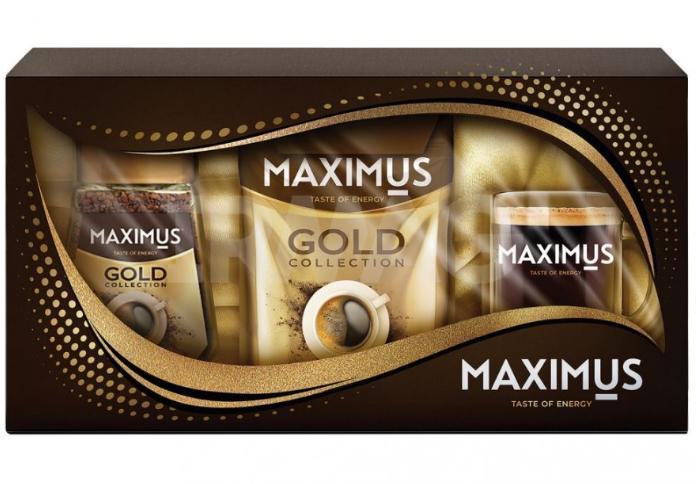 Набор подарочный Maximus Gold кофе растворимый с кружкой 135 гр., стекло