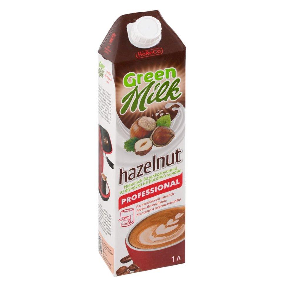 Напиток Фундук Professional на рисовой основе Greenmilk,безалк.,из раст.сырья 1 л., тетра-пак