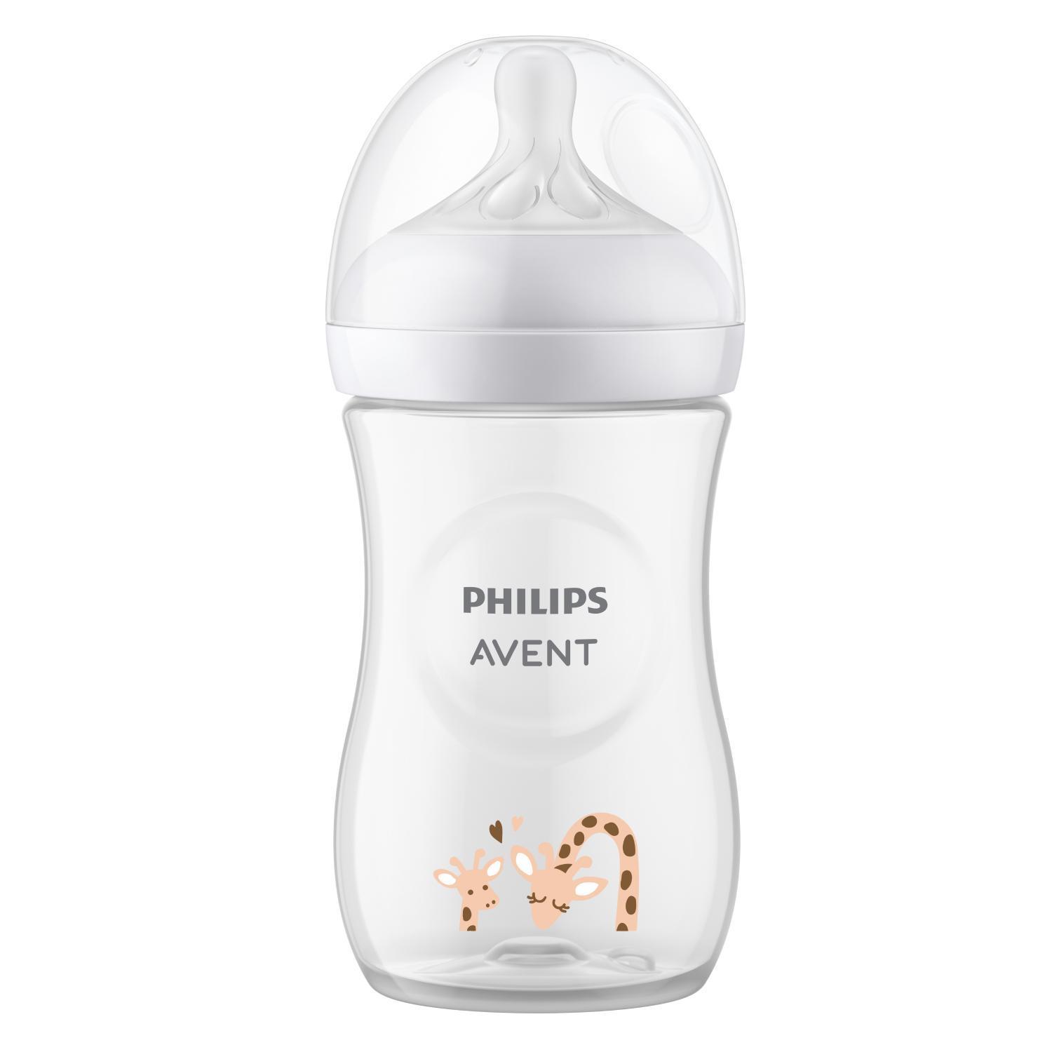 Бутылочка для кормления Philips Avent Natural Response SCY903/66, 260 мл, 1 шт, 1 мес+, рисунок жираф, картон