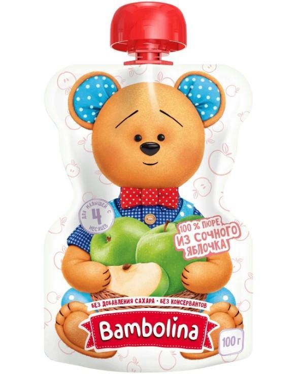 Пюре Bambolina из яблок с 4 месяцев 100 гр., пауч