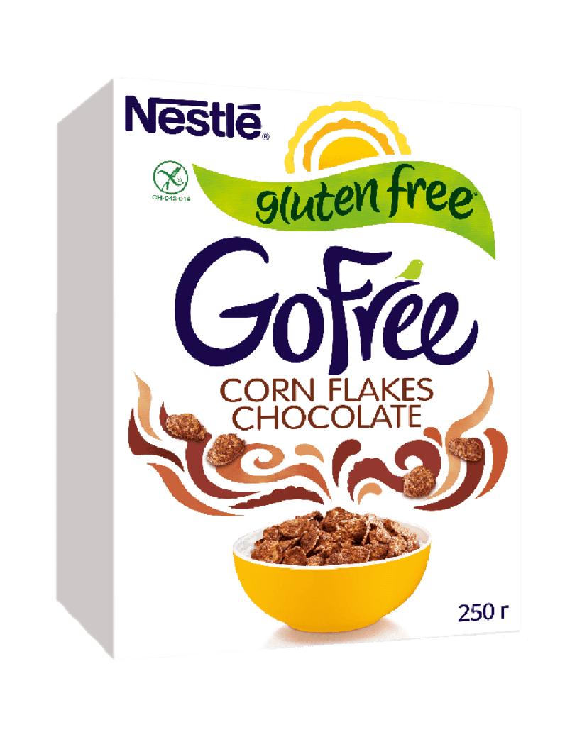 Готовый завтрак Nestle GOFREE хлопья кукурузные без глютена 250 гр., картон