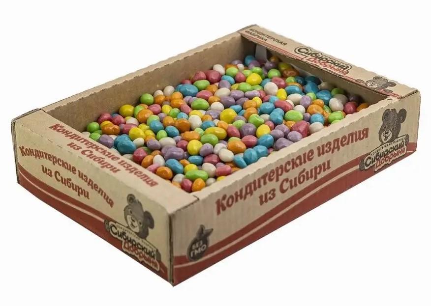 Драже Сибирский Добрыня Изюм в цветной глазури (Морские камешки) 3 кг., картон