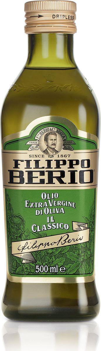Масло оливковое Filippo Berio Extra Virgin нерафинированное 500 мл., стекло