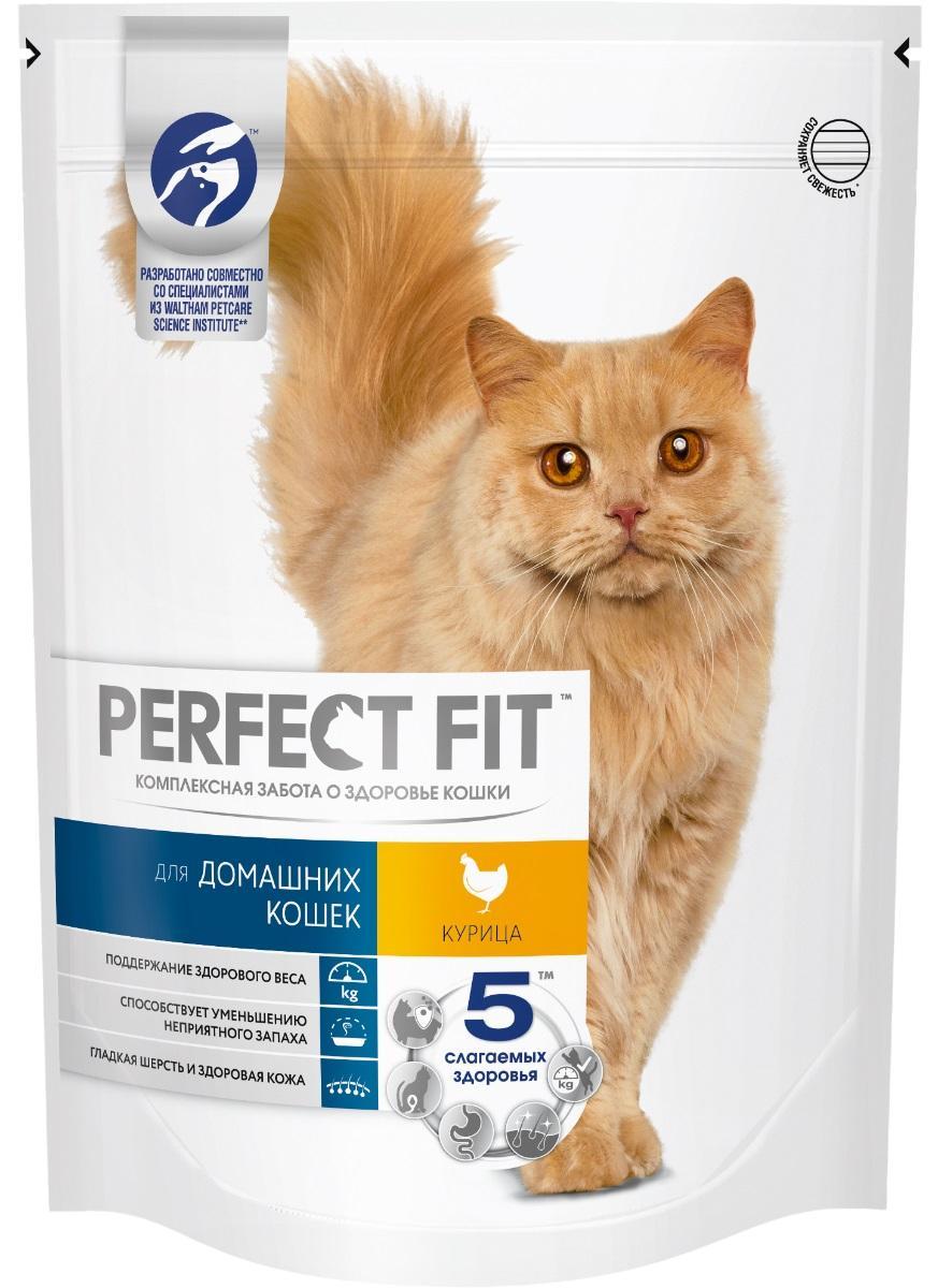 Корм для кошек сухой Perfect Fit курица 650 гр., дой-пак
