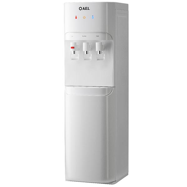 Кулер AEL LD-AEL-808a full white напольный, электрон, нижняя загр, защита от детей, три крана, белый