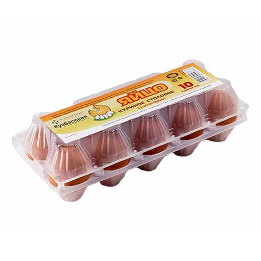 Яйцо Кузбасская ПФ куриное белое С1 10 штук