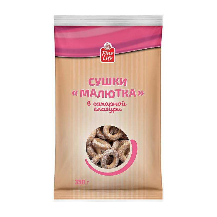 Сушки Fine Life малютка в сахарной глазури 350 гр., флоу-пак