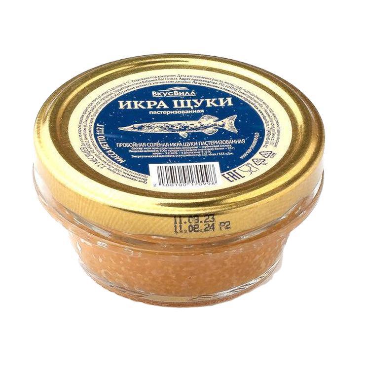 Икра ВкусВилл щуки пастеризованная охлажденная 112 гр., стекло