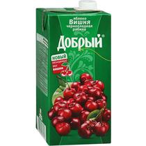 Нектар Добрый яблоко вишня черноплодная рябина 2 л., тетра-пак