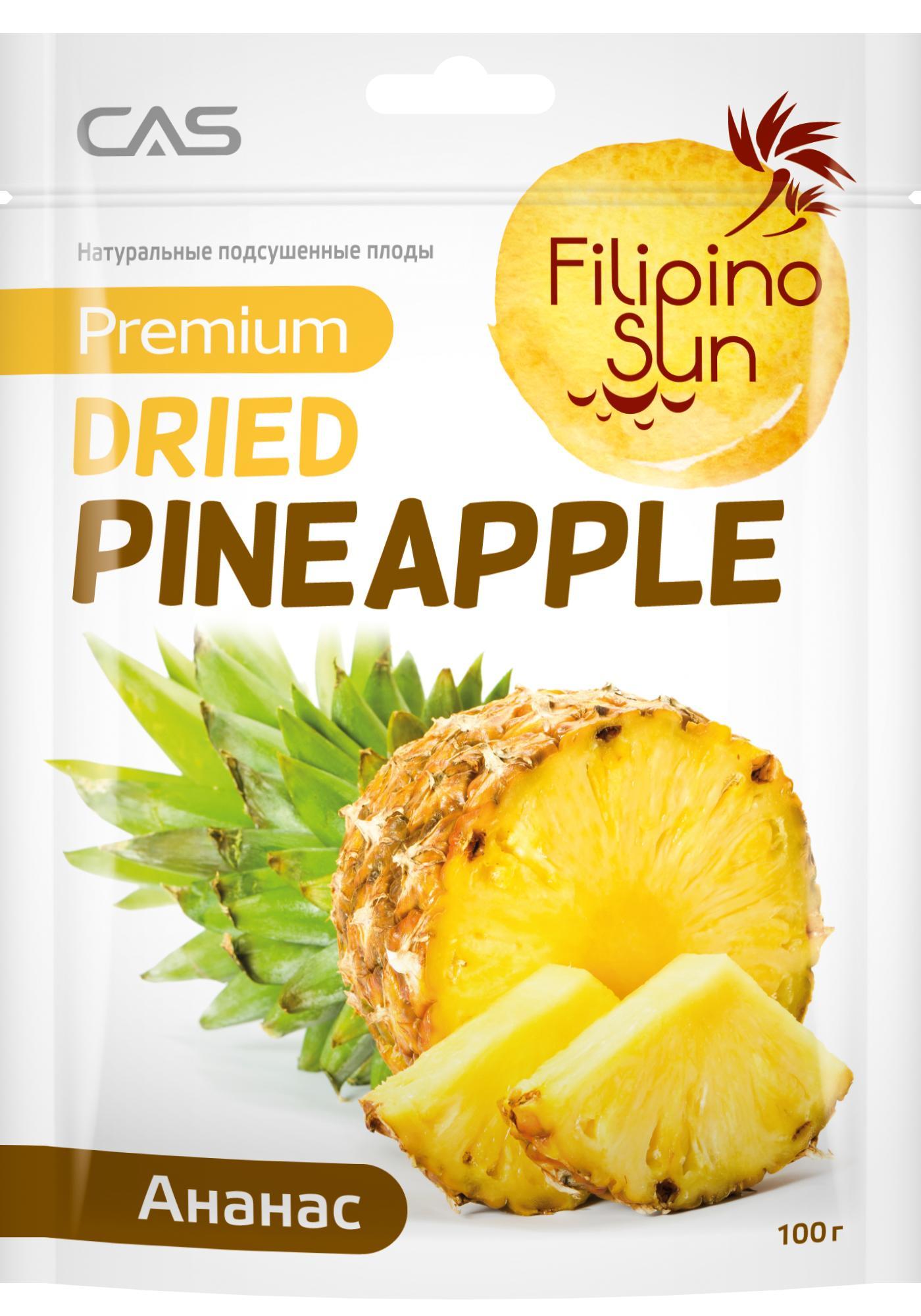 Ананас Сушеный, Filipino Sun, 100 гр., флоу-пак