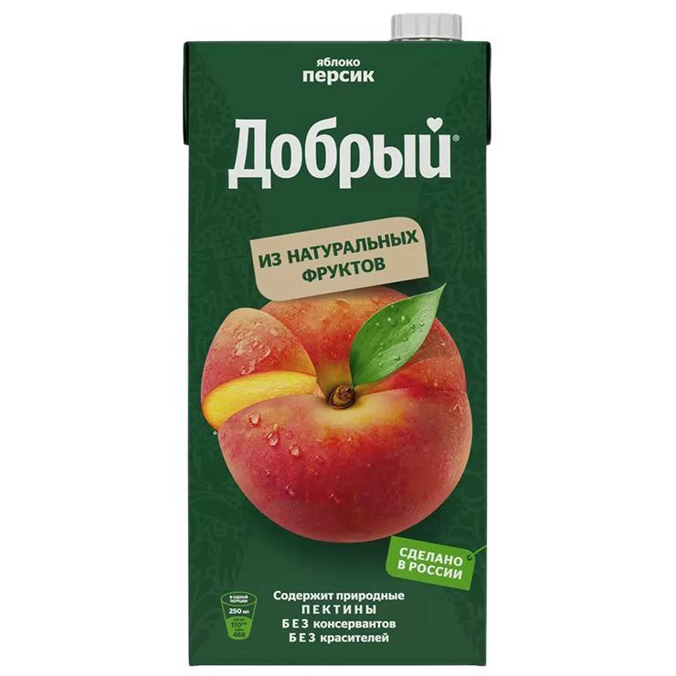 Сок Добрый яблочно персиковый 2 л., тетра-пак