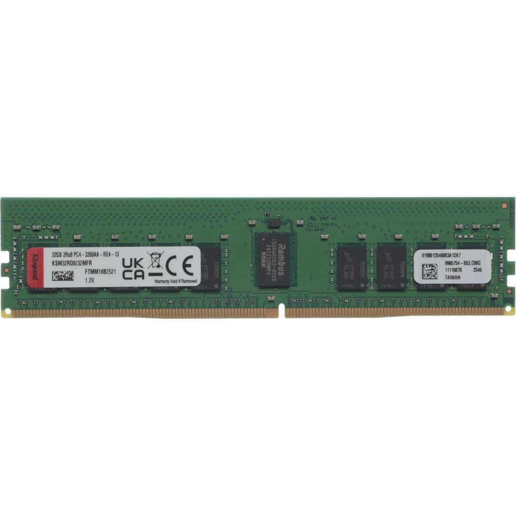 Память DDR4 Kingston Server Premier KSM32RD8/32MFR 32ГБ RDIMM, ECC, registered, PC4-25600, CL22, 3200МГц