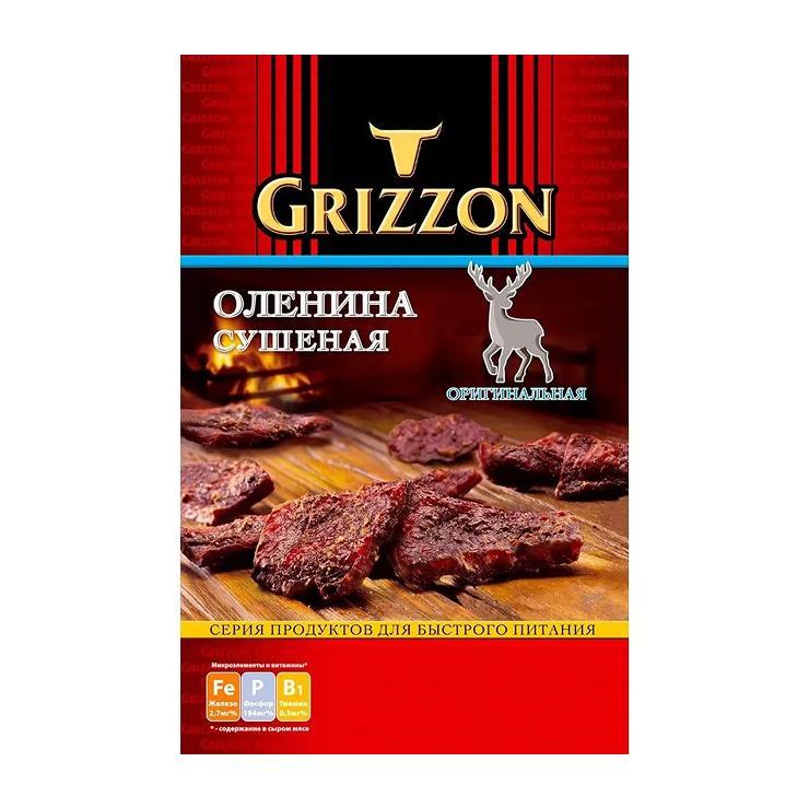 Оленина Grizzon сушеная 36 гр., флоу-пак