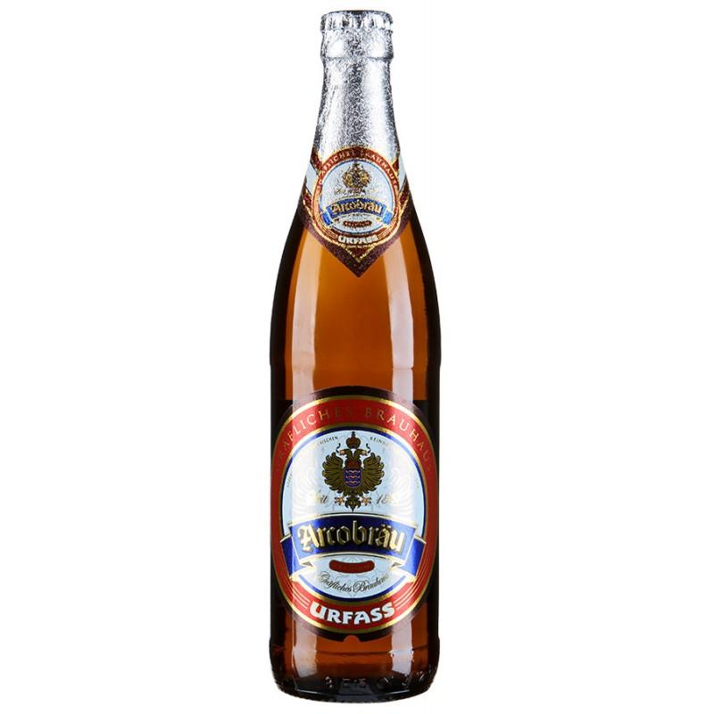 Пиво Arcobrau Urfass светлое непастеризованное фильтрованное 5,2% 500 мл., стекло