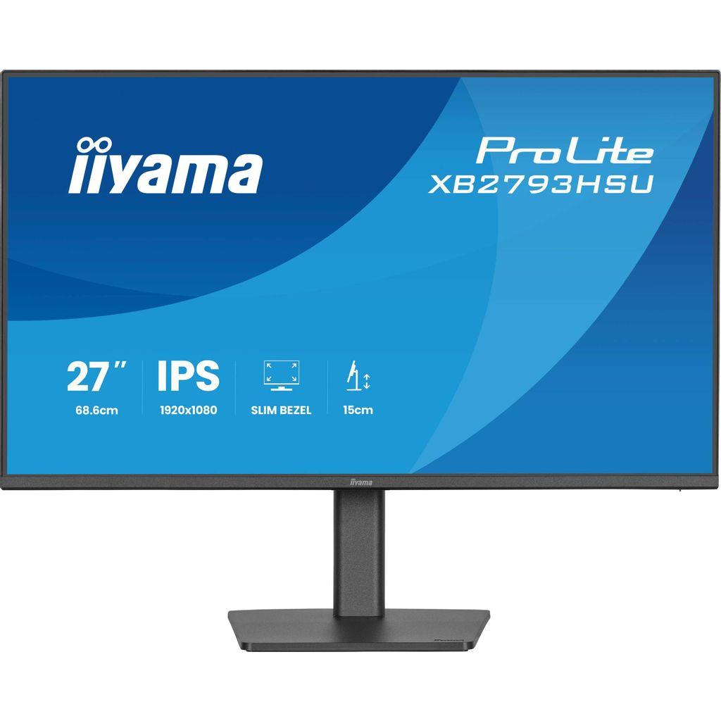 Монитор Iiyama ProLite XB2793HSU-B1, 1920x1080, IPS, 120Гц, 1хHDMI, черный