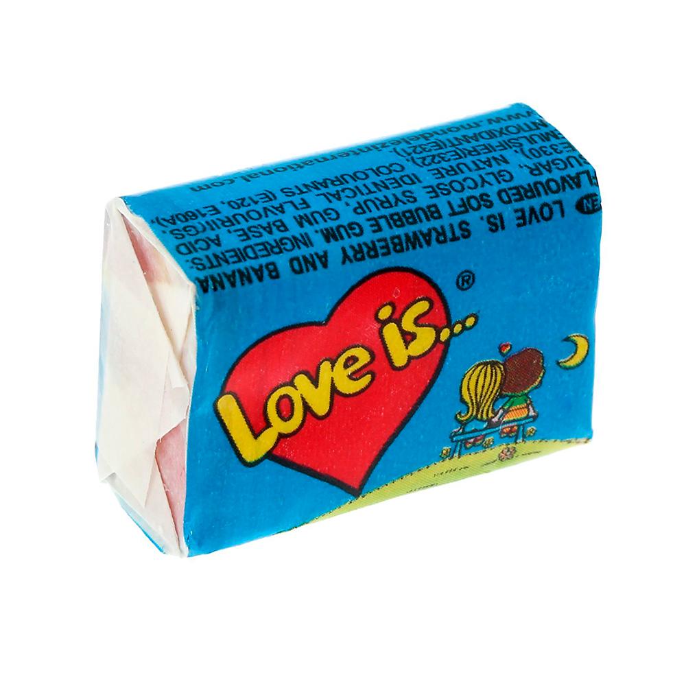 Жевательная резинка Love is… Клубника банан 4,2 гр., обертка
