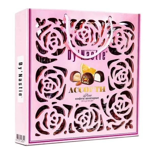 Конфеты Dy'Nastie Rose шоколадные ассорти 210 гр., картон