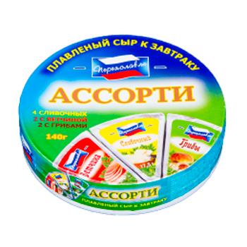 Сыр Переславль плавленный ассорти 25%, 140 гр., картон