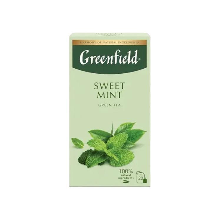 Чай зеленый Greenfield Sweet Mint 20 пак. 36 гр., картон