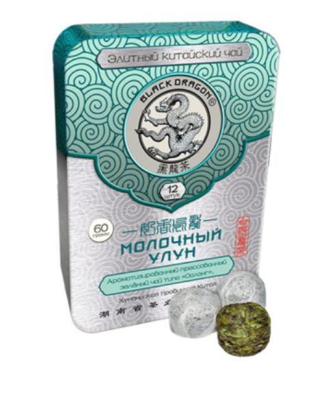 Чай зеленый Black Dragon молочный улун 32 гр., ж/б