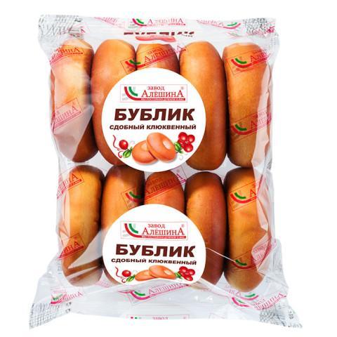 Бублик Завод Алешина сдобный клюквенный 460 гр., флоу-пак