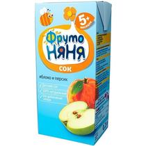 Сок яблоко персик, Фруто Няня, 200 мл., тетра-пак