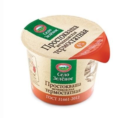 Простокваша 4% Село Зелёное, 200 гр., пластиковый стакан