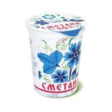 Сметана 20% Витебское молоко 400 гр., стакан