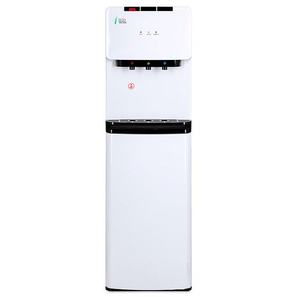 Кулер Ecotronic K41-LXE white+black, напольный, электр, нижняя загрузка, три крана, защита от детей, белый с чёрным
