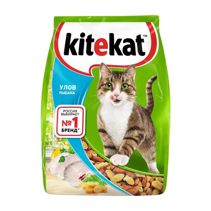 Корм для взрослых кошек сухой Kitekat улов рыбака 1,3 кг., пакет