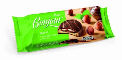 Тарталетки Bonjour Konti с ореховой пастой в глазури, 200 гр., флоу-пак